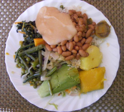 African food Ugandan buffet lunch African buffet lunch Gardens Restaurant Fort Portal