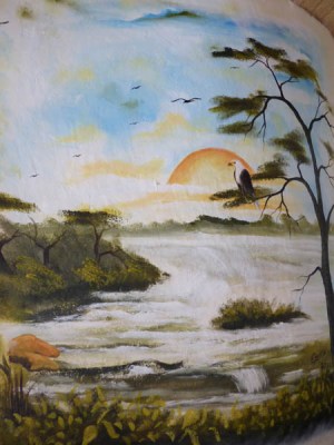 African Fish Eagle. Mural. honeymoon Jinja African Fish Eagle. Mural. honeymoon Jinja