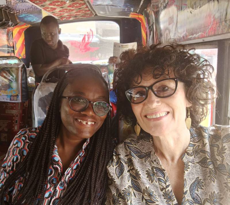 Diary of a Muzungu travel blog with Kenyan travel writer Harriet Owalla in a matatu taxi, Nairobi Kenya
