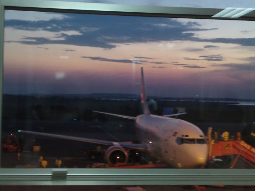 Entebbe International Airport Uganda sunset Entebbe International Airport Uganda sunset