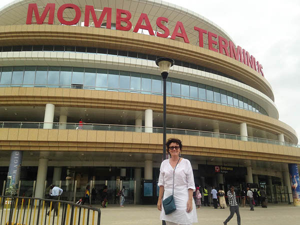 SGR train Kenya. Mombasa terminus
