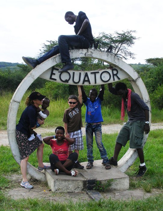 family pose, Queen Elizabeth Equator, Uganda family pose, Queen Elizabeth Equator, Uganda