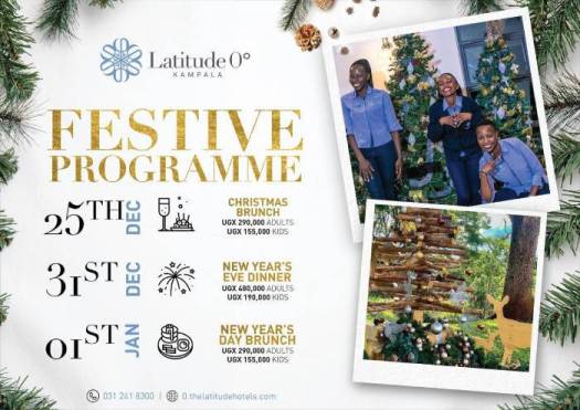 Latitude 0 Hotel Kampala Xmas programme 2022