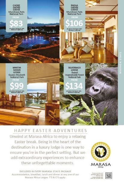 Marasa Easter 2022 lodge promotions Uganda