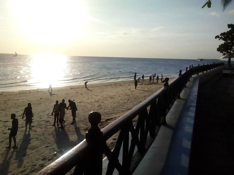 evening beach walk Stone Town, Zanzibar. Tanzania travel