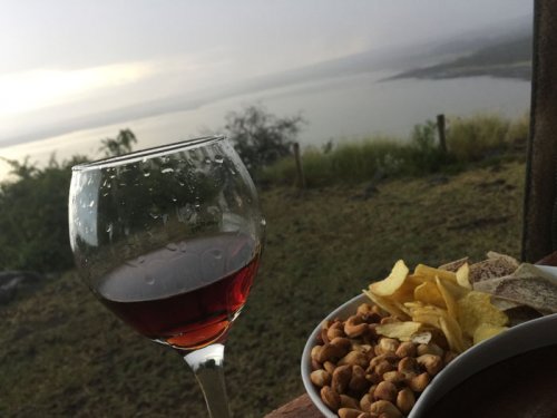sundowner. Lake Elmenteita Serena Camp. Kenya. Diary of a Muzungu
