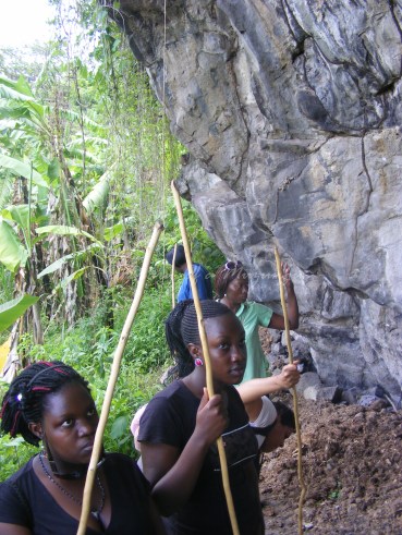 At the cave of the God of the Hunters, Kichwamba At the cave of the God of the Hunters, Kichwamba