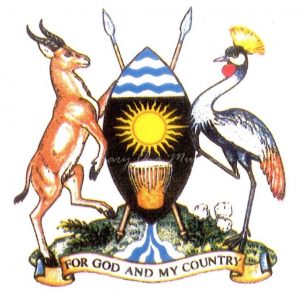 The Uganda Kob and the Grey Crested Crane adorn the country's crest