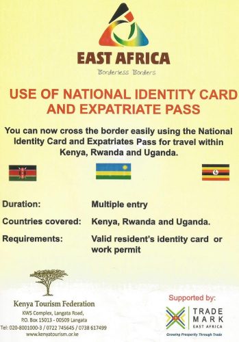 Advice to nationals, East African residents: use National ID or work permit to travel Kenya, Rwanda Uganda
