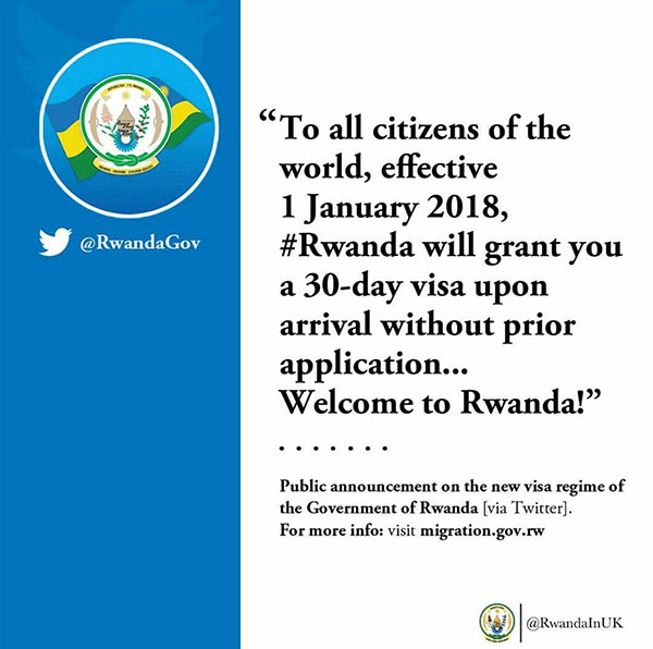 Rwanda visas 2018