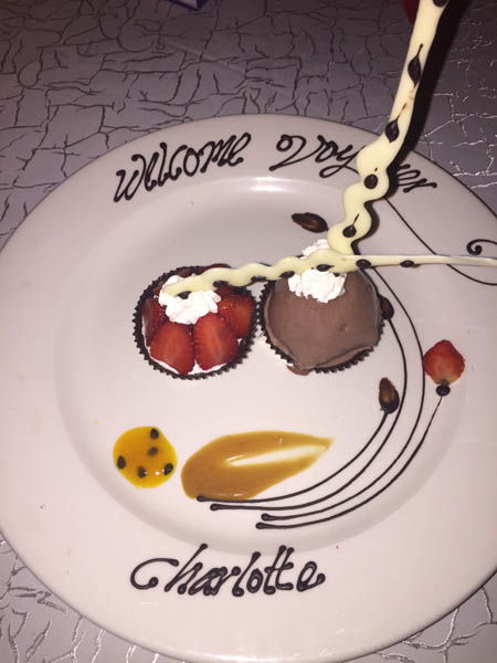 dessert. Voyager Resort, Smugglers’ Cove restaurant
