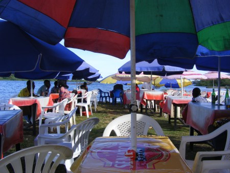 Where to eat fish on Lake Victoria. Kabaka's Landing Site - also known as KSL - Mulungu, next to Munyonyo, Kampala, Uganda Guide to eating fish, Lake Victoria - Diary of a Muzungu